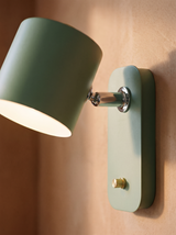 Lifestyle: close-up of Tate's swivel joint and brass switch
