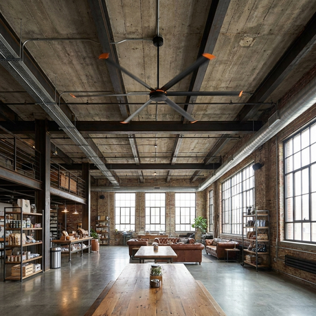 Isaac 120-inch HVLS industrial ceiling fan — supplier photo
