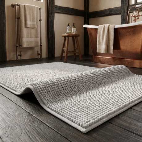 Nimbus soft bath rug in light grey