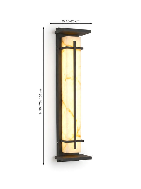 Luminara dimensions: height 50, 70 or 100 cm; width 16 to 20 cm