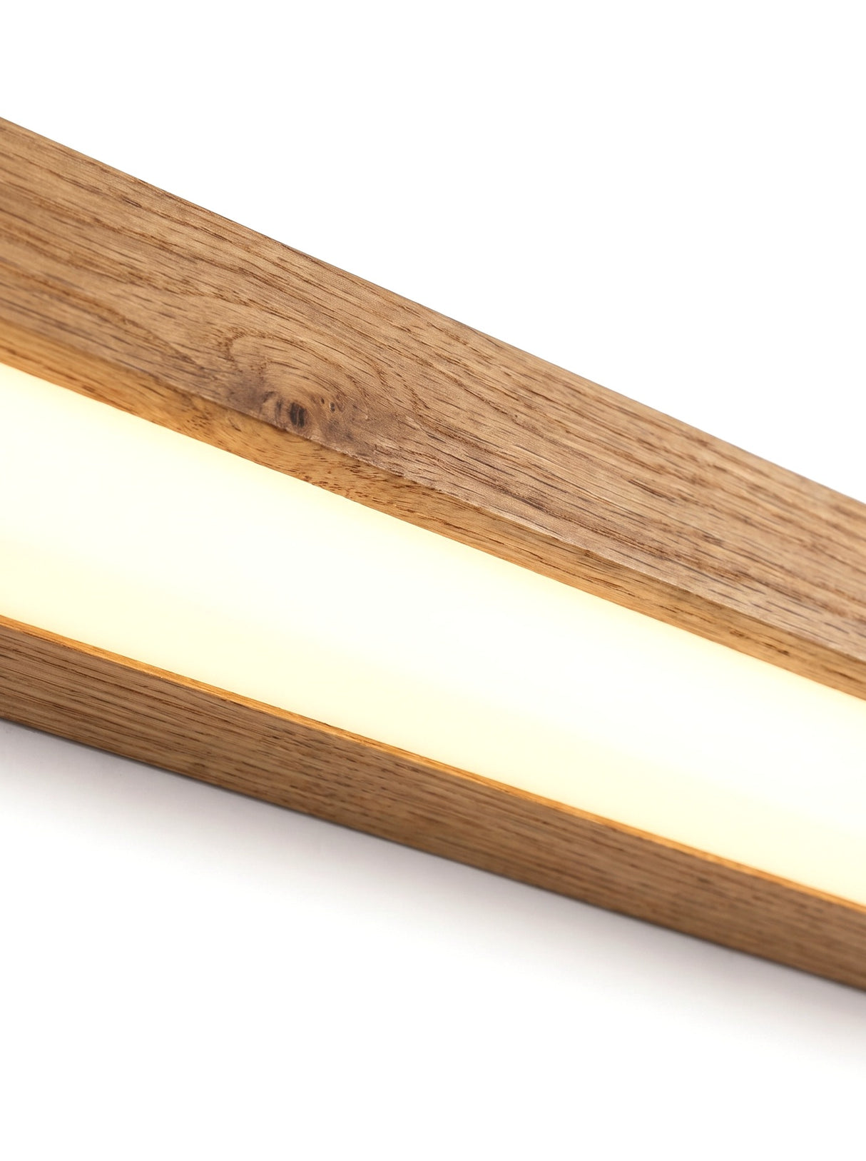Close-up of the frosted diffuser and even warm glow