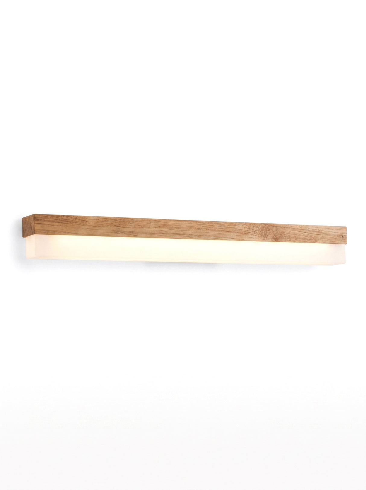 Nara oak LED vanity light bar, front view