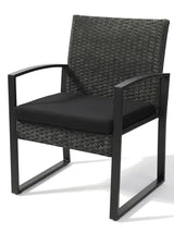 Nero single conversation chair, studio view on white