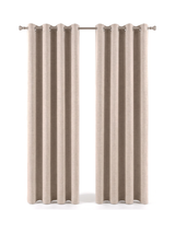 Linden linen curtains, pair on rod — studio white