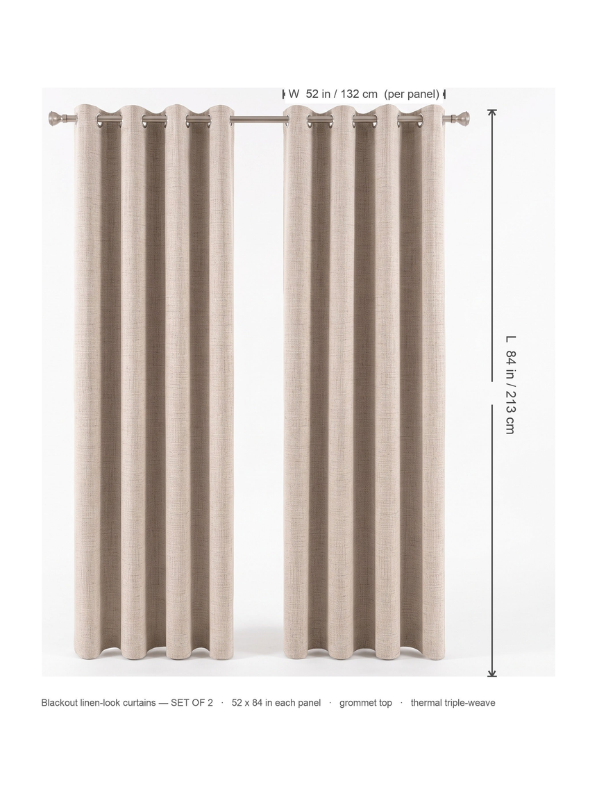 Linden curtains, dimensions