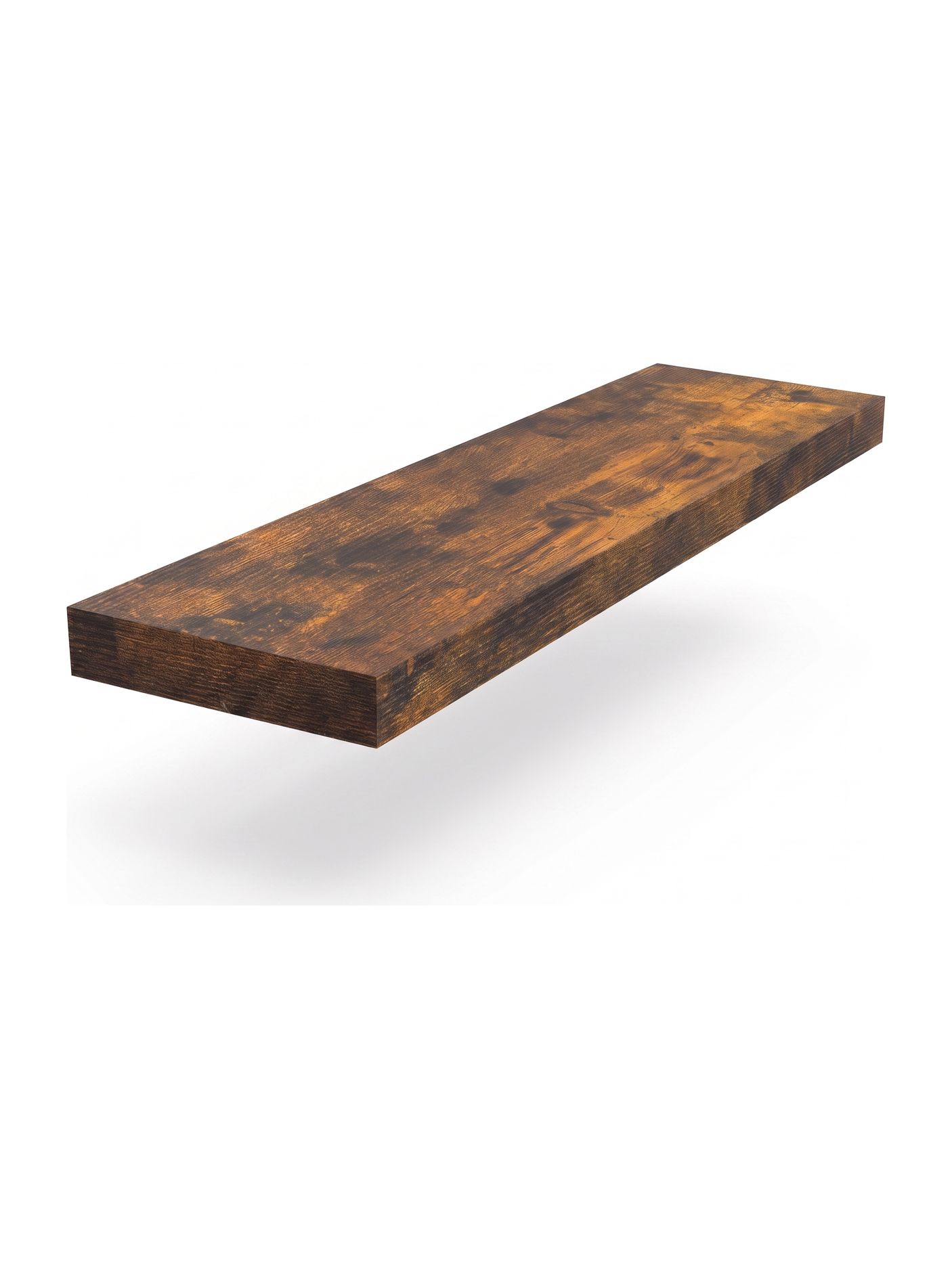 Ridge floating shelf, single — studio white
