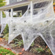 Stretch spider web over a doorway