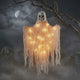 Glowing skull hanging ghost swaying at night
