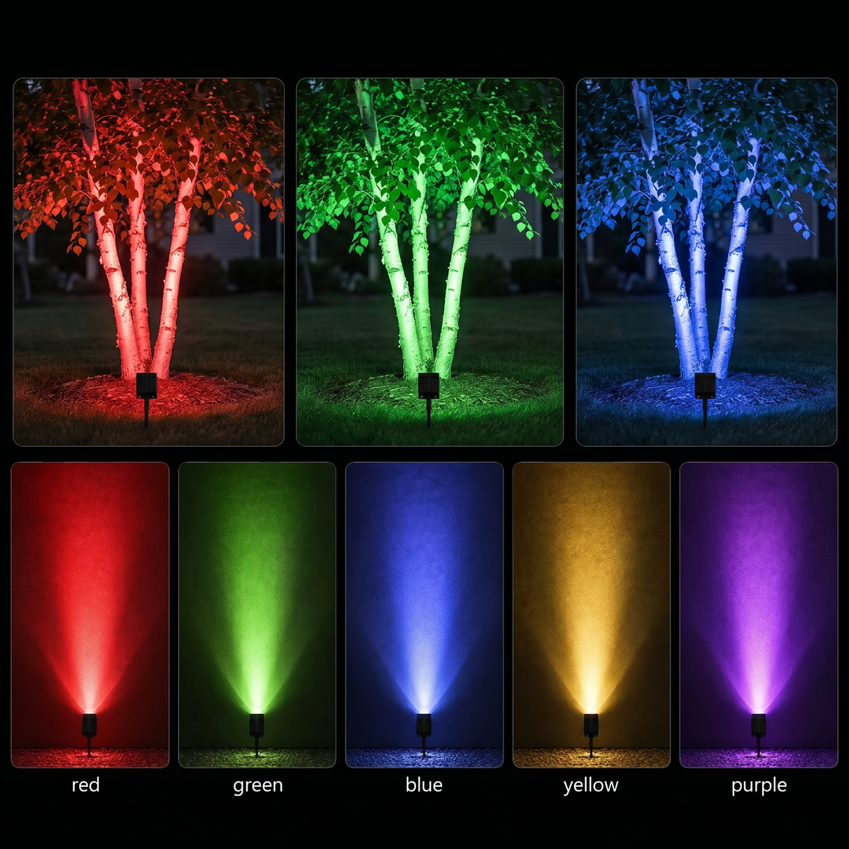 Vale RGB color-changing modes on a tree