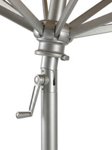 Sera aluminium hub, crank and push-button tilt, close-up on white