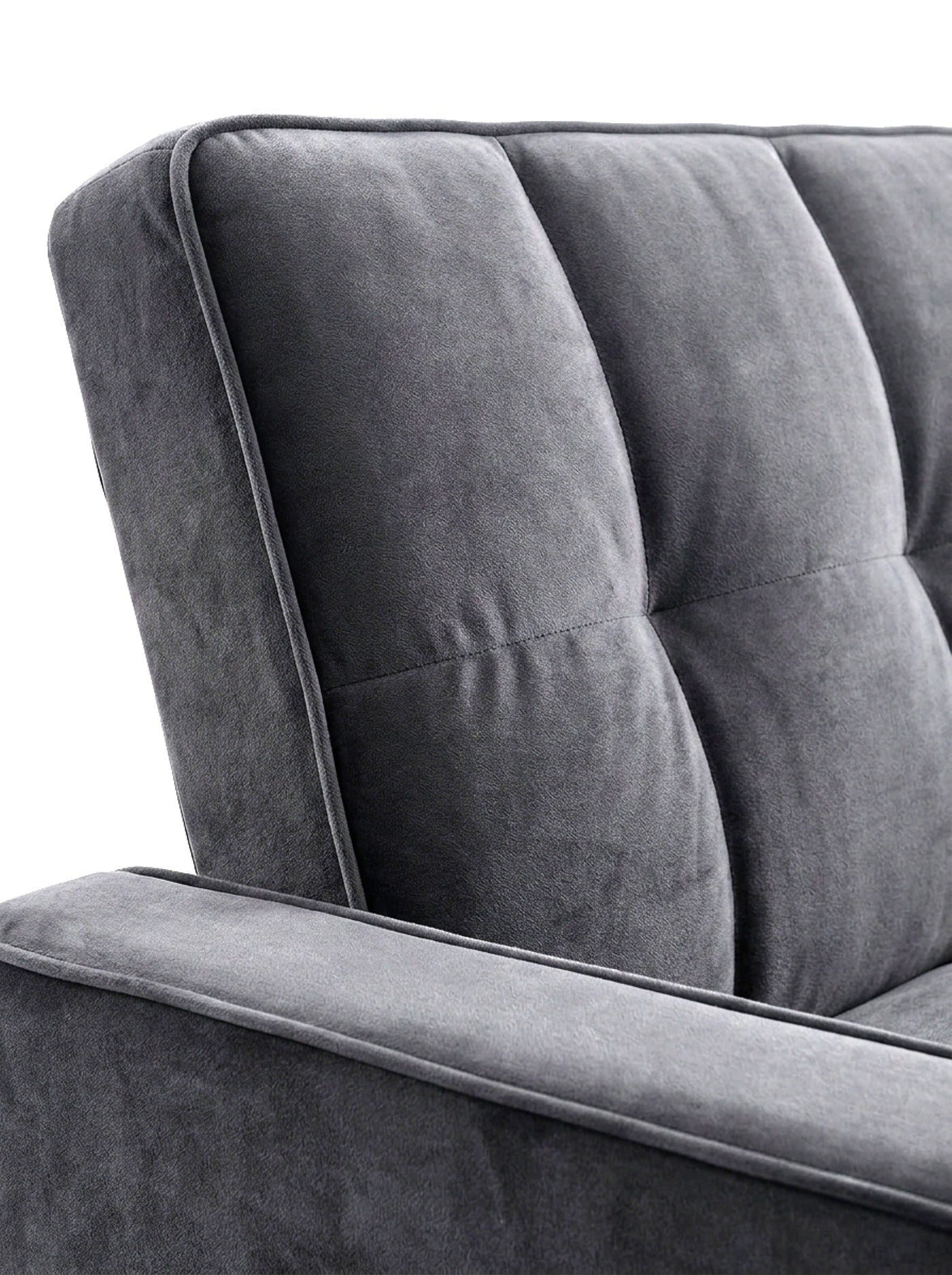 Sonno channel-tufted velvet upholstery detail
