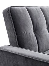 Sonno channel-tufted velvet upholstery detail