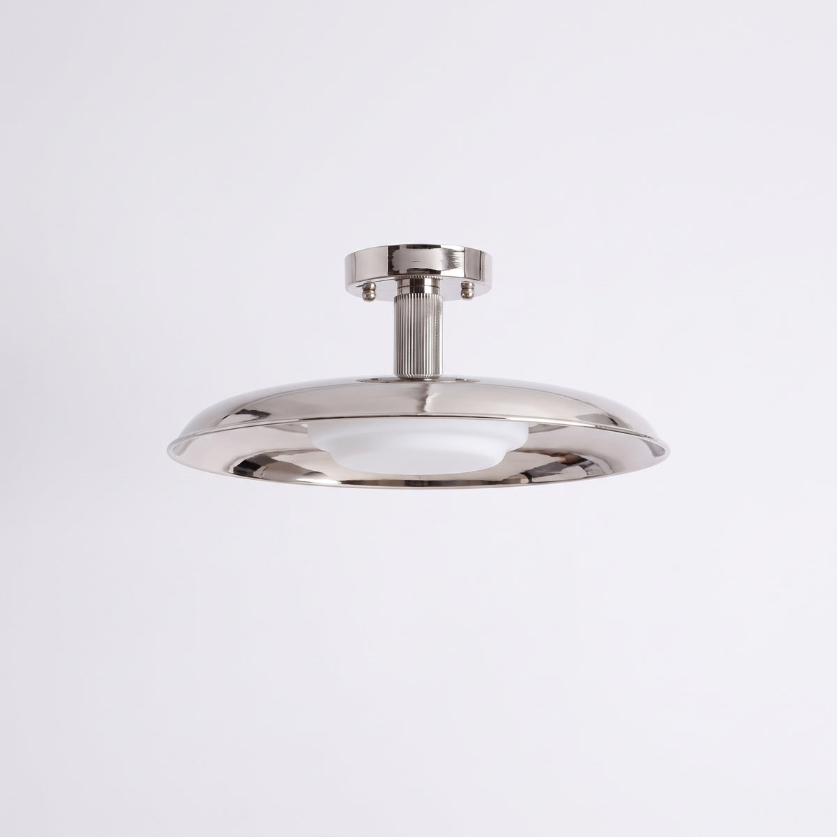 Lido in Polished Nickel & White