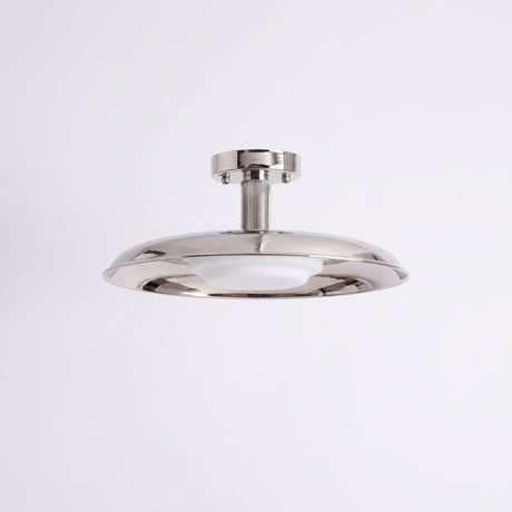 Lido in Polished Nickel & White