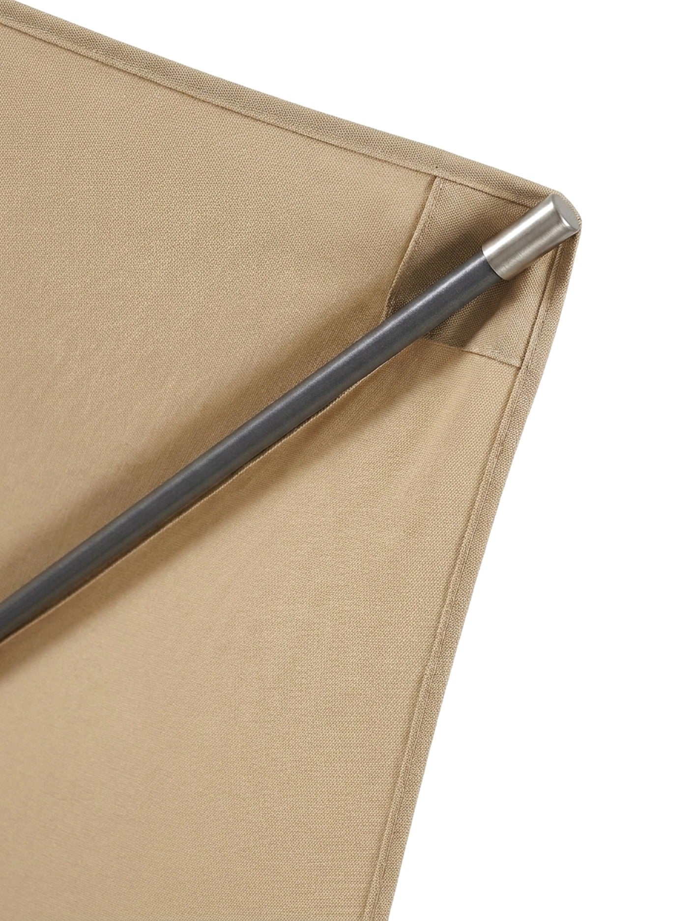 Belvara canopy corner and rib end cap, close-up on white