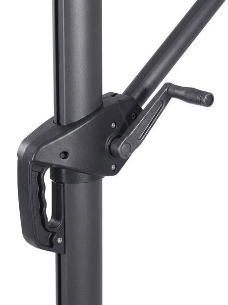 Belvara crank handle mechanism, close-up on white