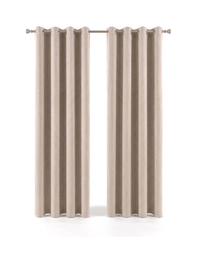 Linden Blackout Linen Curtains Set of 2 — studio white