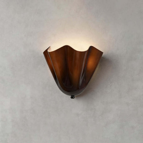 Zerane amber glass, black frame