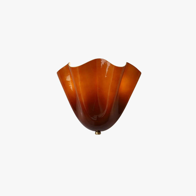 Zerane wall sconce amber glass hero