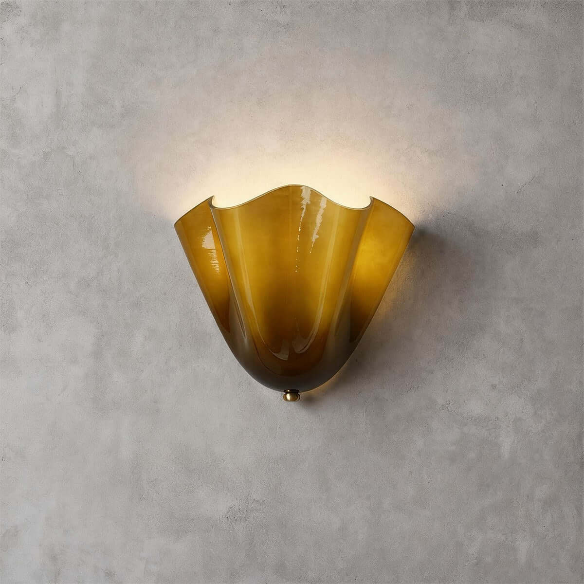 Zerane green glass, gold frame