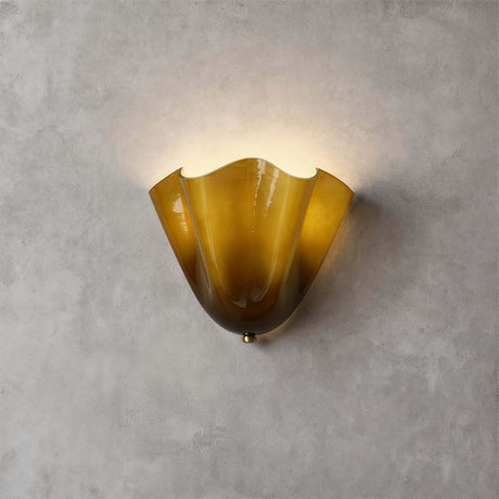 Zerane green glass, gold frame