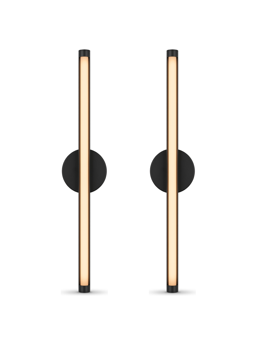 Alfreda Set of 2 Dimmable LED Bath Bar Lights — studio white
