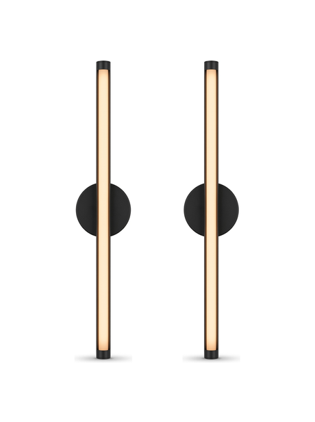 Alfreda Set of 2 Dimmable LED Bath Bar Lights — studio white
