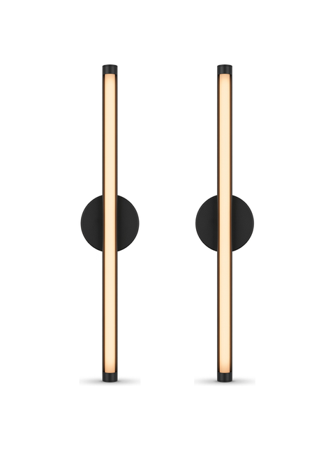 Alfreda Set of 2 Dimmable LED Bath Bar Lights — studio white