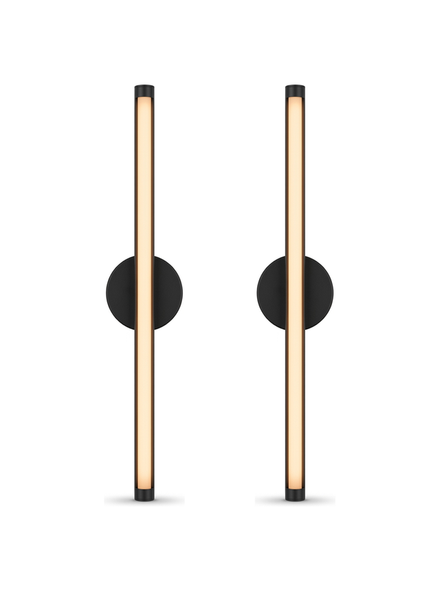 Alfreda Set of 2 Dimmable LED Bath Bar Lights — studio white