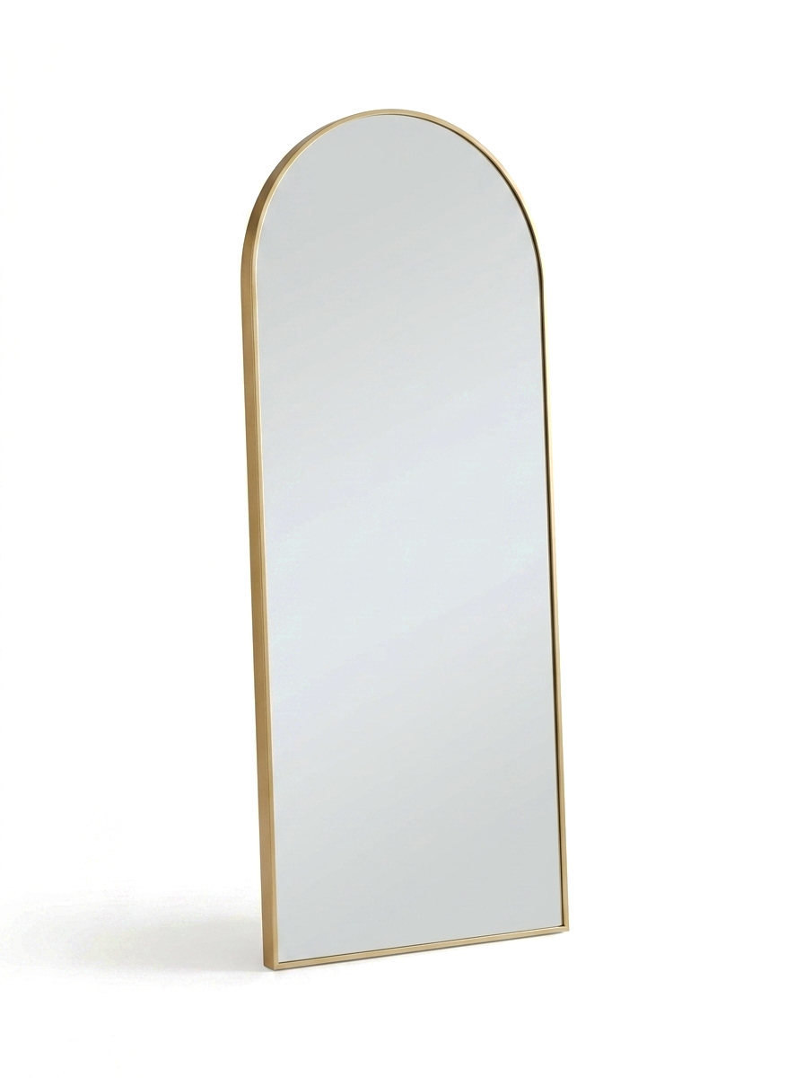 Arched Full Length Floor Mirror 64x21 — studio white