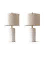 Della ceramic table lamp set of 2 — studio white