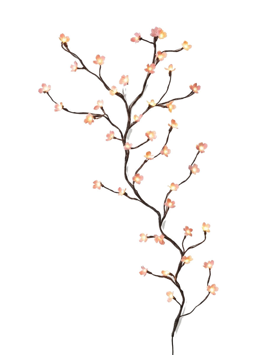 Hana LED lighted branch wall art — studio white