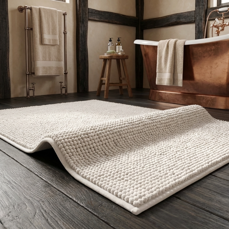 Nimbus soft bath rug in white